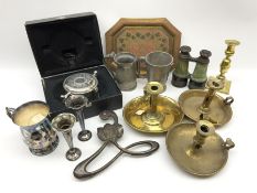 Metalware including brass chamber sticks