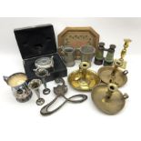 Metalware including brass chamber sticks