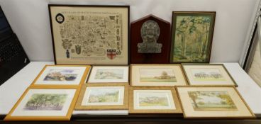 Pair early 20th century watercolours