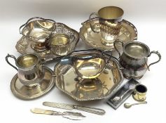 Group of assorted silver plated