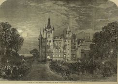 Framed Print: Arrival of the Prince and Princess of Wales at Dunrobin Castle
