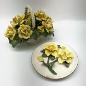 Franklin Mint The Yellow Roses of Capodimonte collectors plate