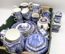 Collection of Ringtons tea wares in a selection of patterns including willow pattern