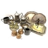 Various metalware to include silver plated coffee pot