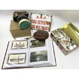Postcards including WW1 silk postcards