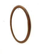 Oval inlaid wall mirror