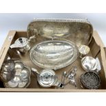 Silver plated footed tray