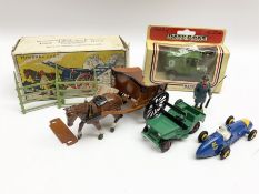 Britains 'Tumbrel Cart No. 4F.' boxed and a small number of toy vehicles