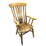 Beech farmhouse armchair