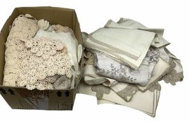 Various items of table linen