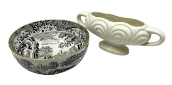 Spode black and white Italian pattern bowl