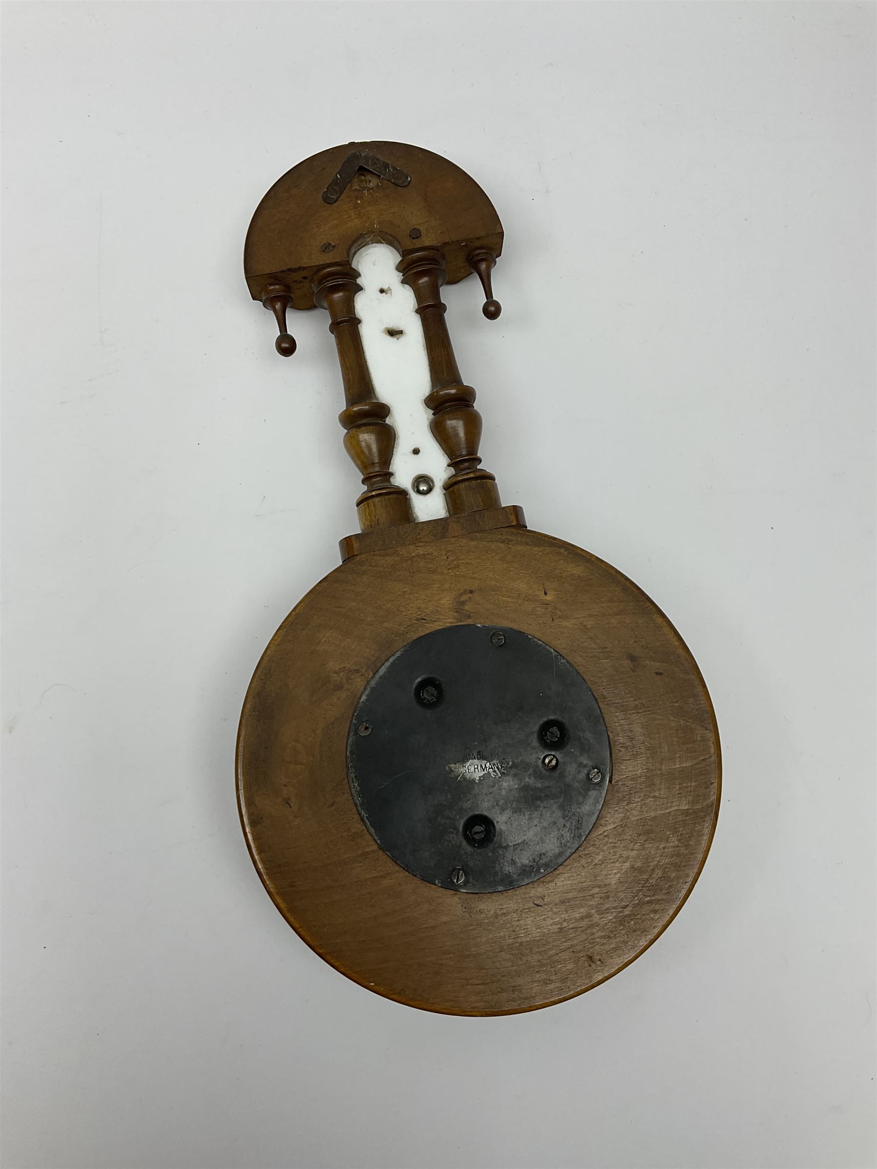 Small wheel barometer with thermometer - Image 3 of 3