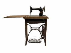 Oak cased Singer treadle sewing machine