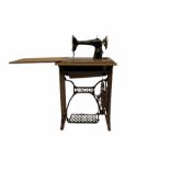 Oak cased Singer treadle sewing machine