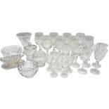 Assorted crystal cut glassware