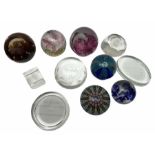 Assorted glass paperweights