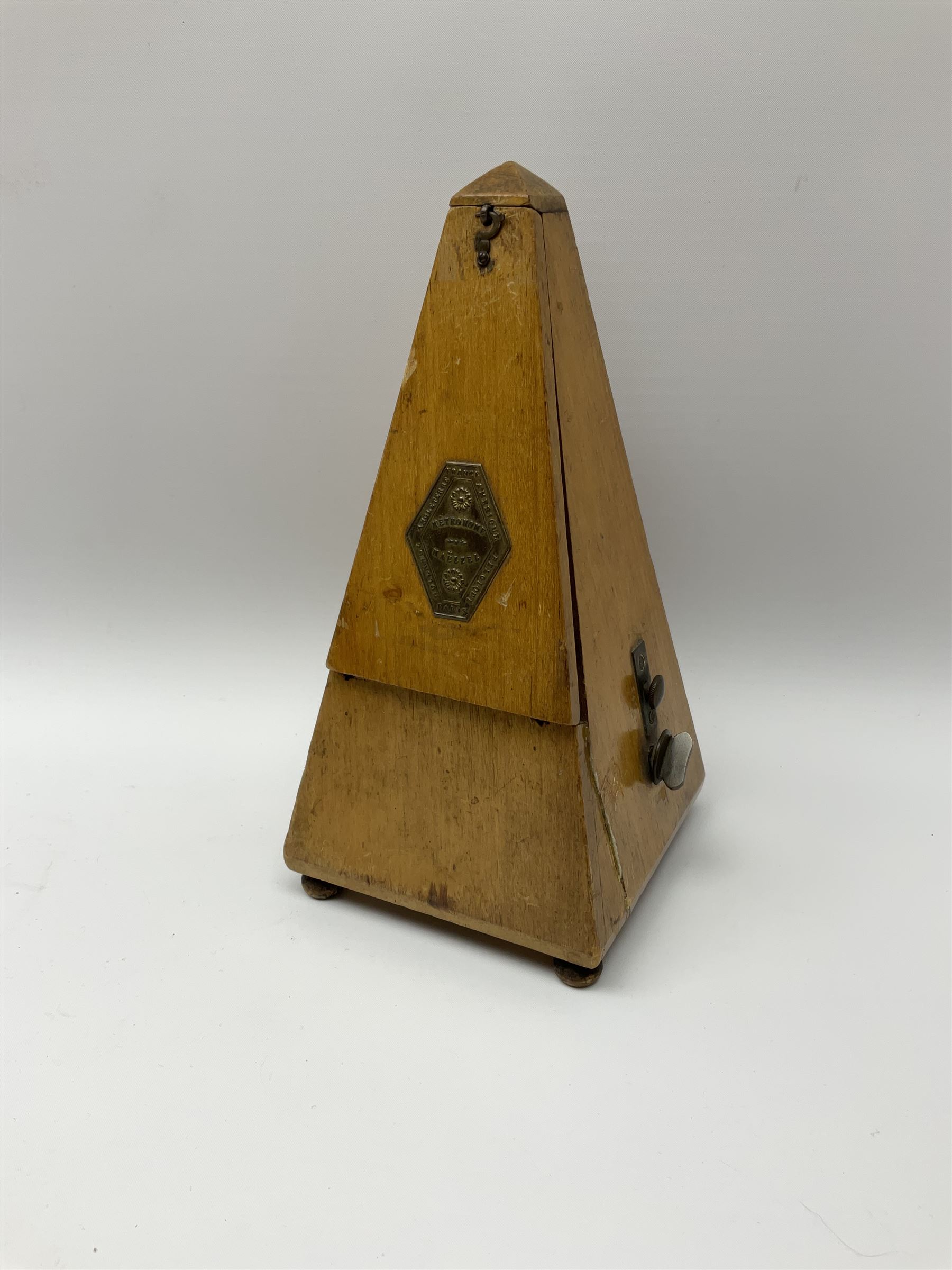 French metronome with makers plaque 'Metronome Maelzel' - Image 2 of 3