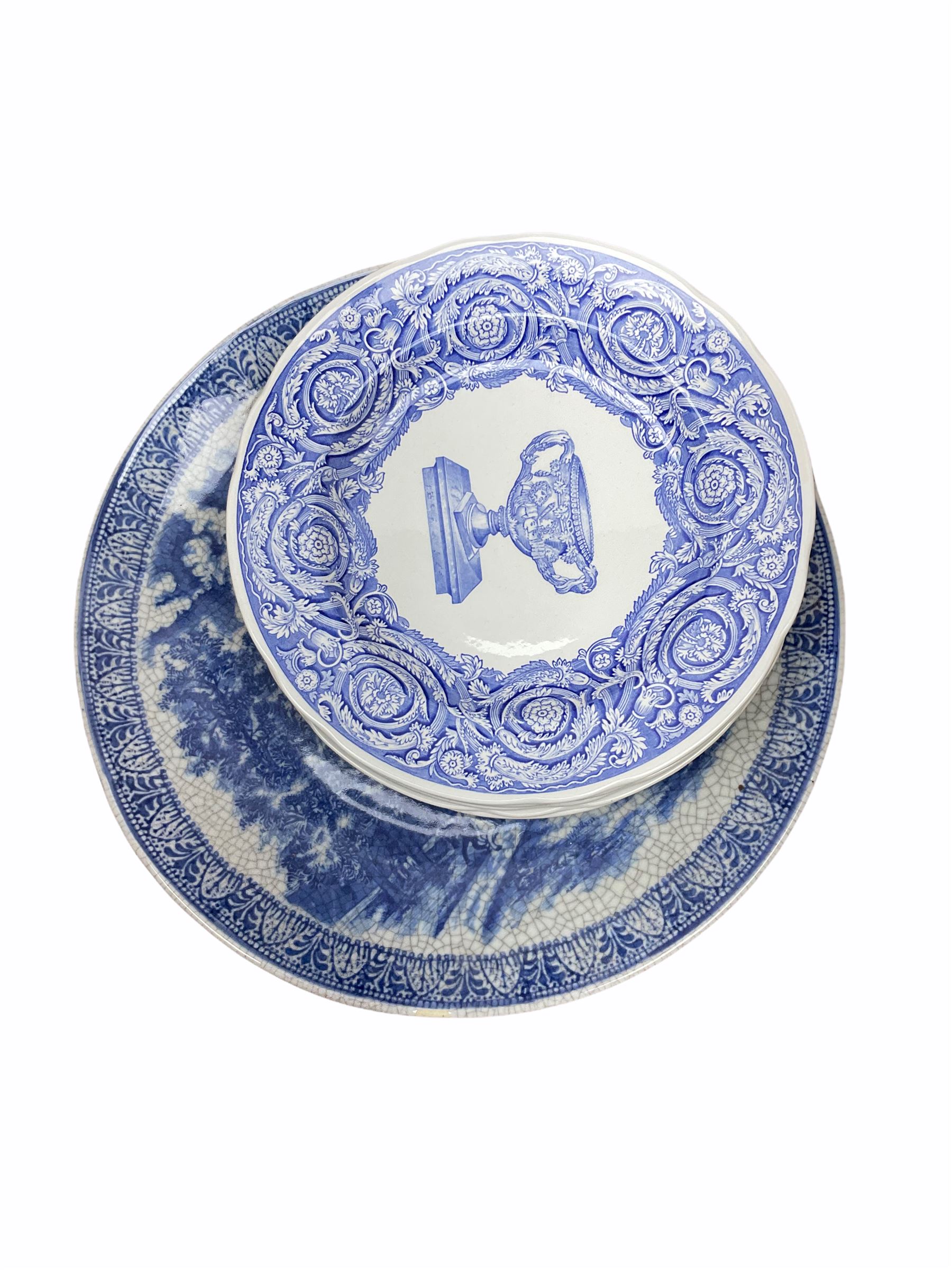 Six Spode Blue Room plates