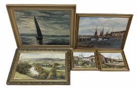 Five landscape / seascape oil paintings