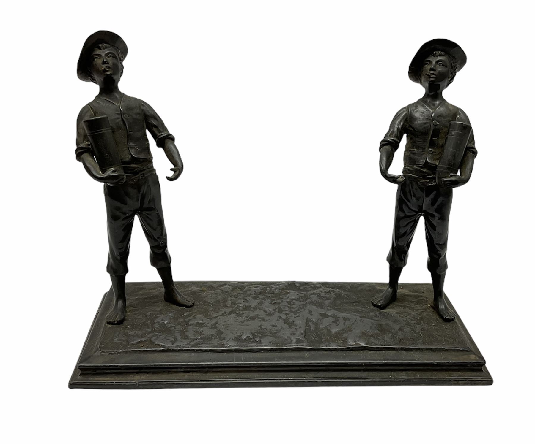 Spelter figure group