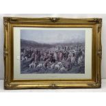 Large gilt framed print