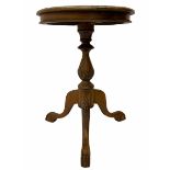 Georgian style mahogany pedestal table with ball and claw feet