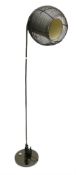 RELOTTED AS 5083 Brushed metal floor lamp with wire shade