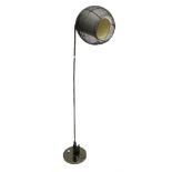 RELOTTED AS 5083 Brushed metal floor lamp with wire shade