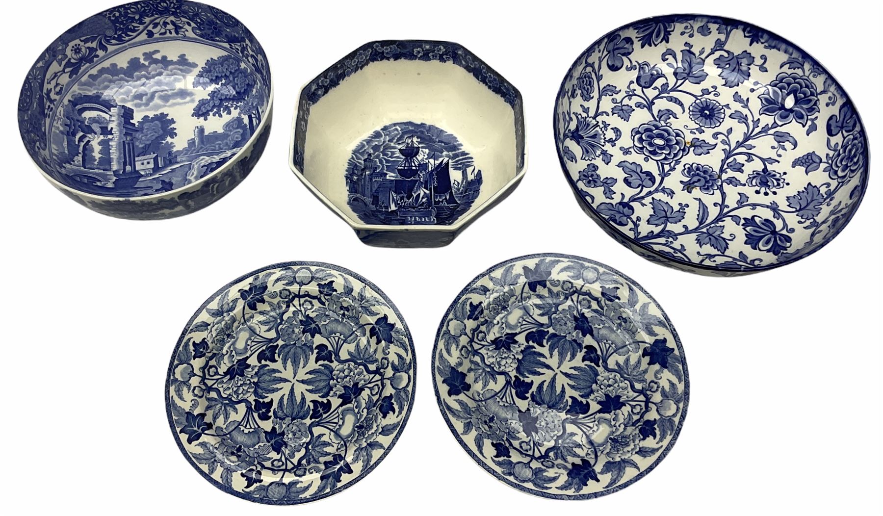 Copeland Spode blue and white Italian pattern bowl - Image 2 of 4