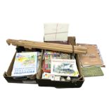 Daler Rowney artist's easel together with a collection of art supplies