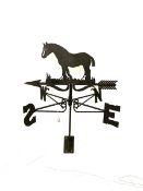 Black metal weathervane