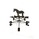 Black metal weathervane