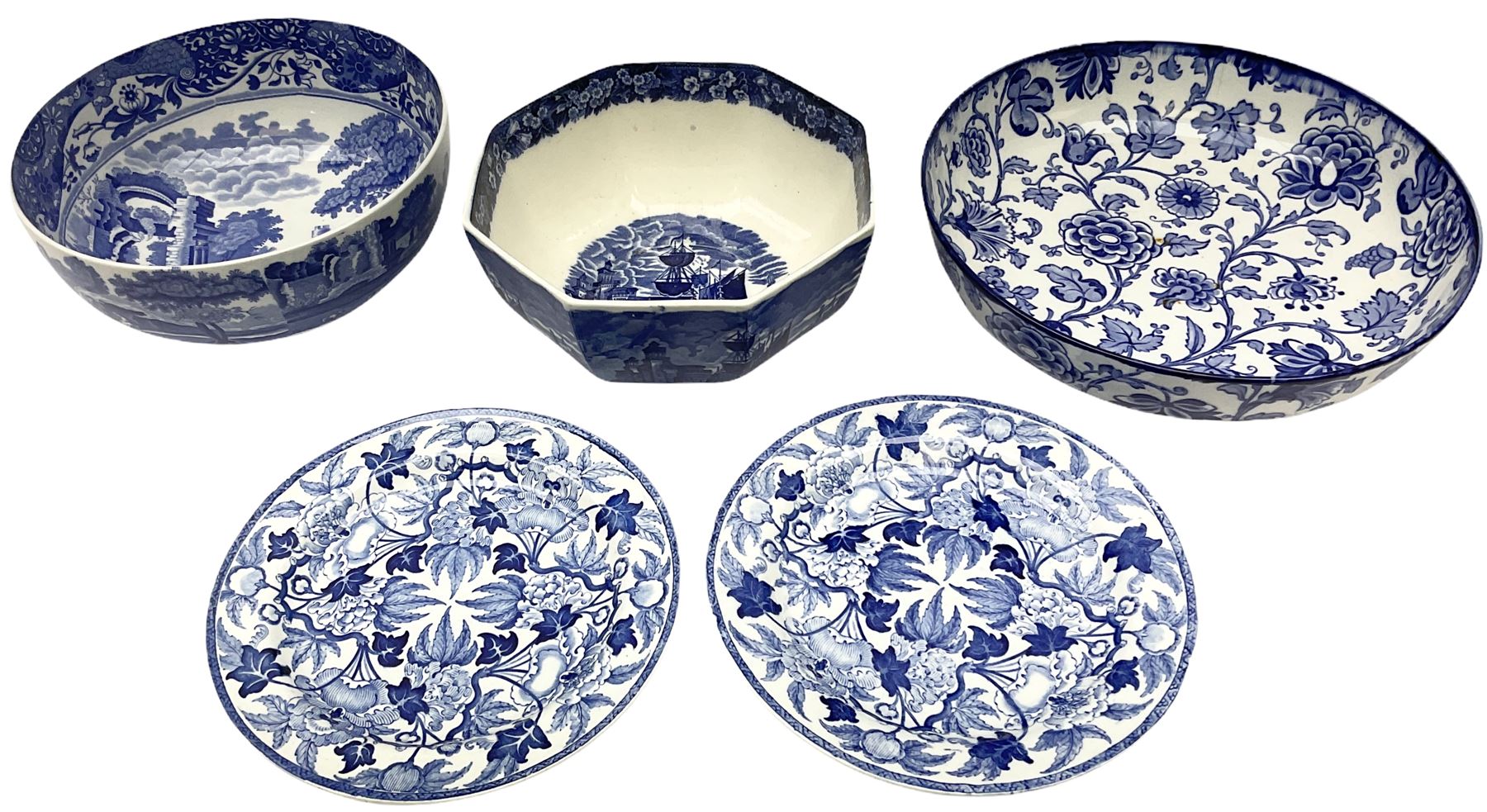 Copeland Spode blue and white Italian pattern bowl