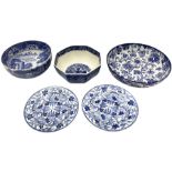 Copeland Spode blue and white Italian pattern bowl