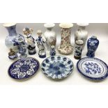 Late 19th century Chinese porcelain blue and white plated