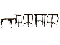 Collection of tables including: an early 20th century shaped top centre table