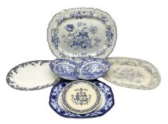 Quantity of blue and white ceramics to include Spode Italian pattern plates