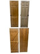 Two panelled pine doors