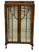Glazed wooden display cabinet