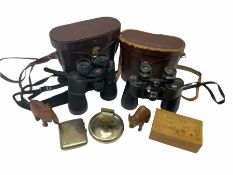 Pair of Vickers Adlerbick 10x50 binoculars and Swift Saratoga 8x40 binoculars
