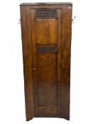 Early 20th century medium oak wardrobe hall wardrobe