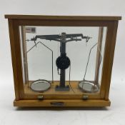 Set of Philip Harris of Birmingham laboratory scales