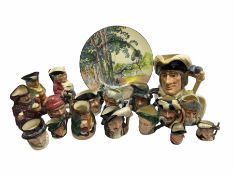 Quantity of Royal Doulton character and Toby jugs