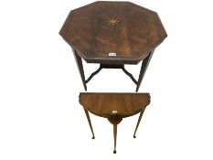 Edwardian rosewood octagonal centre table