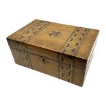 hardwood box with inlaid panels