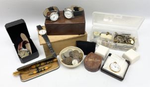 Assorted costume jewellery and watches