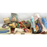 Quantity of vintage and later toys to include Palitoy hand puppet doll in box