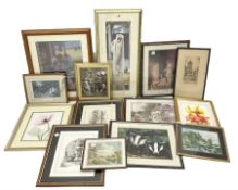 Approximately fourteen framed pictures and prints of various scenes