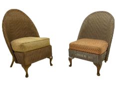 Two 'Sirrom' Lloyd Loom type bedroom chairs