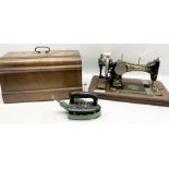 Frister & Rossmann Hand Sewing Machine in wooden case
